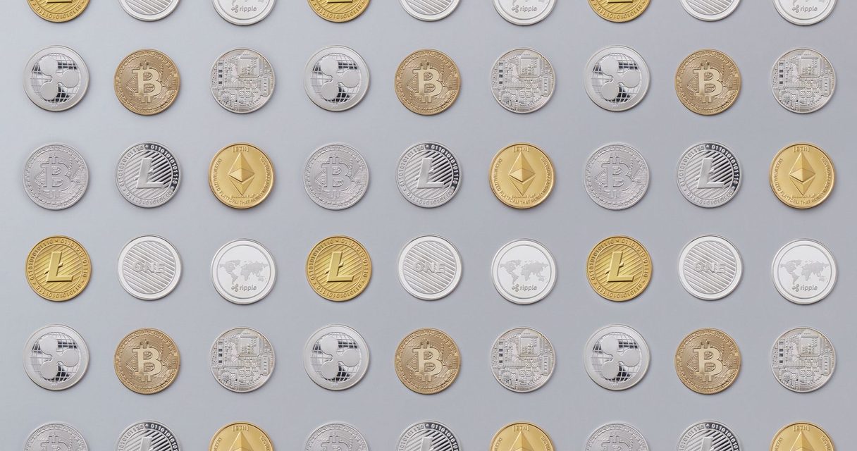 Collection of cryptocurrency coins supported by Roobet