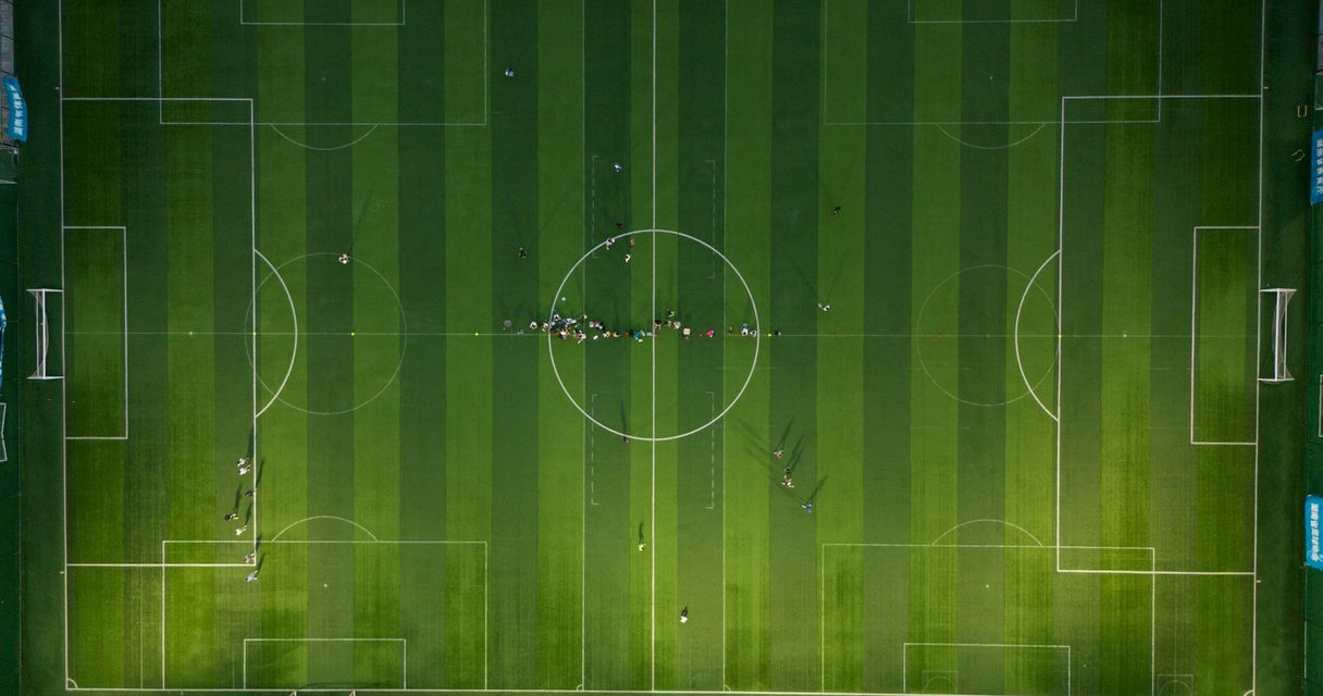 Green soccer pitch for Roobet soccer betting